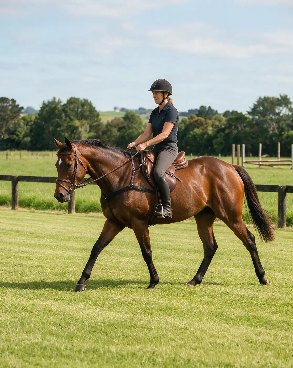 thoroughbred enjoying a freshen up in a quiet south auckland environment