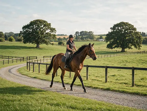 thoroughbred mental freshening in a quiet rural environment