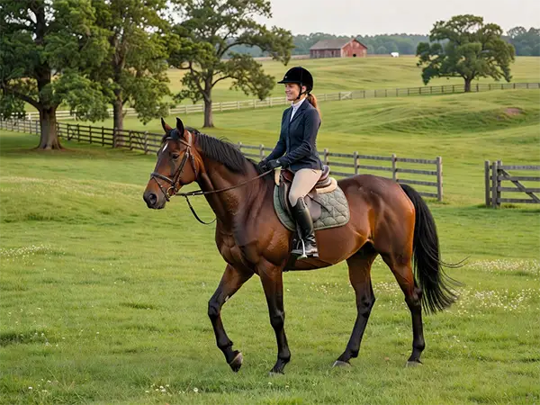 thoroughbred returning to work after a spell