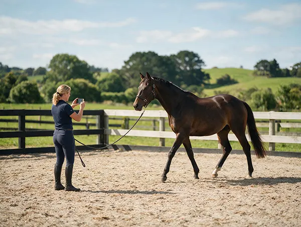 video progress updates for young warmblood owners at brookby heights