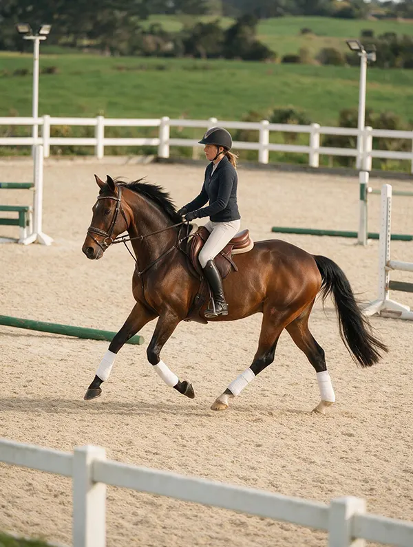 warmblood schooling for balance confidence and rideability